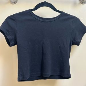 Black Brandy Melville Cropped Tshirt